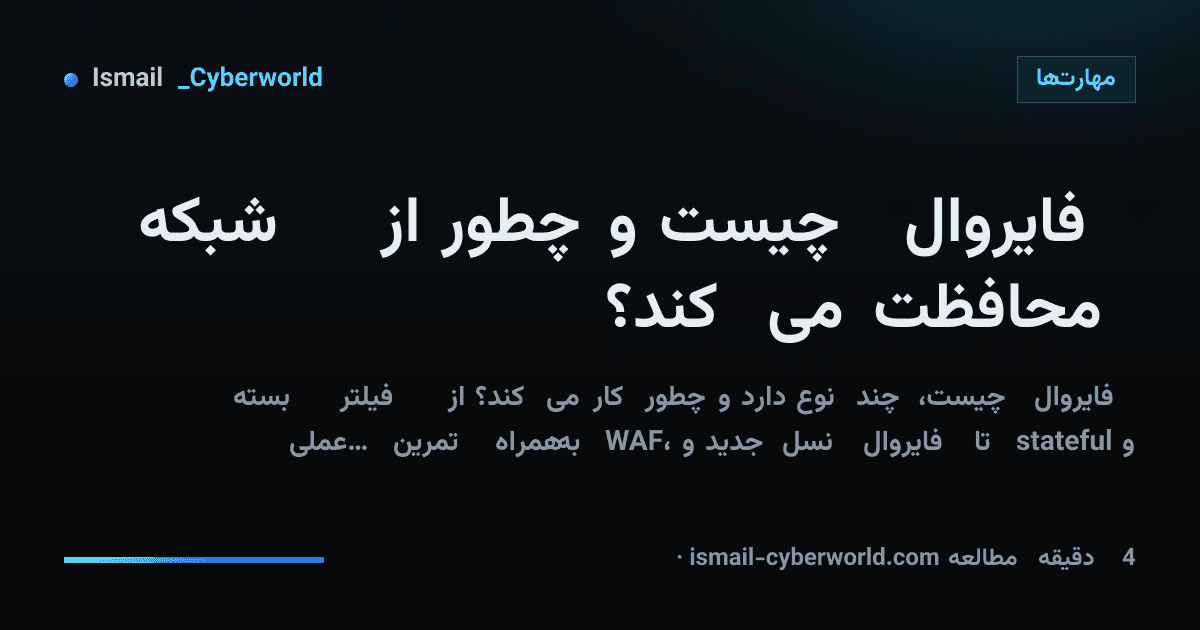 فایروال چیست و چطور از شبکه محافظت میکند؟