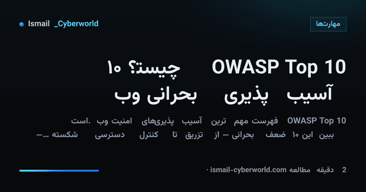 OWASP Top 10 چیست؟ ۱۰ آسیبپذیری بحرانی وب